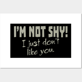 I'm Not Shy! I Just Don't Like You. Posters and Art